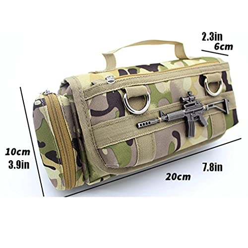 YYDS Caja de lápices Big Capacity Lápiz Pouch Camuflaje PUBG Juego Oxford Plazo Papelería Bolsa para Estudiantes de Secundaria de Secundaria (Color : Land)