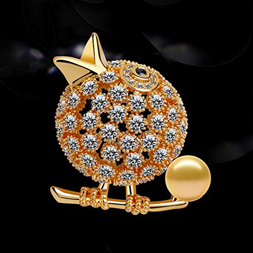 YYOGG Pájaro De Dibujos Animados con Angry Birds, Zircons De Cobre, Broches De Perlas De Agua Dulce,, Disfraces, X828