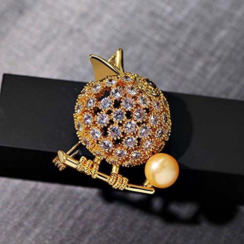 YYOGG Pájaro De Dibujos Animados con Angry Birds, Zircons De Cobre, Broches De Perlas De Agua Dulce,, Disfraces, X828