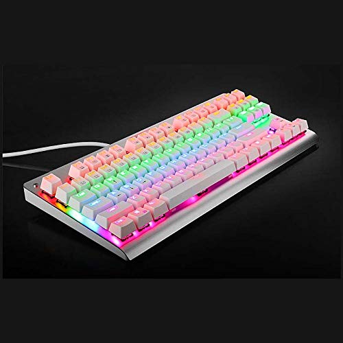 Z-77 Eagle Tkl Gaming Teclado Mecánico Led Retroiluminado No Numpad Aluminum Gamer Keyboard Blanco con Outemu Blue Switches