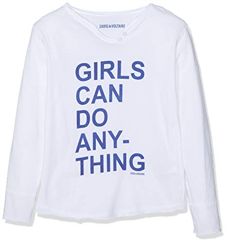 ZADIG&VOLTAIRE T-Shirt Col Tunisien Camiseta, (Blanc 10b), 5 años (Talla del Fabricante: 05A) para Niñas