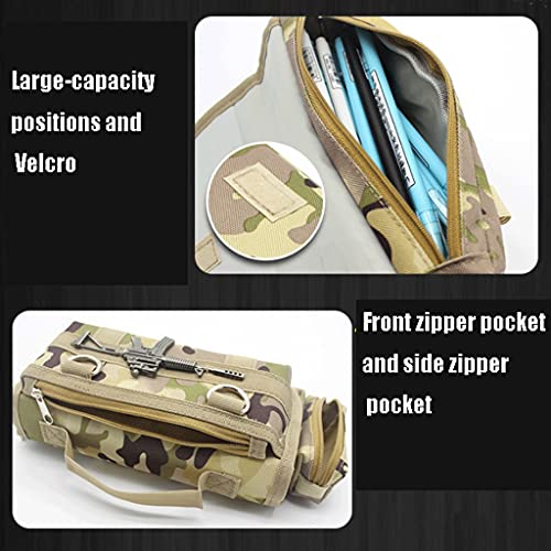 ZAJ Estuche Caja de lápices Big Capacity Lápiz Pouch Camuflaje PUBG Juego Oxford Plazo Papelería Bolsa para Estudiantes de Secundaria de Secundaria Cartuchera (Color : Jungle)