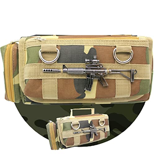ZAJ Estuche Caja de lápices Big Capacity Lápiz Pouch Camuflaje PUBG Juego Oxford Plazo Papelería Bolsa para Estudiantes de Secundaria de Secundaria Cartuchera (Color : Jungle)