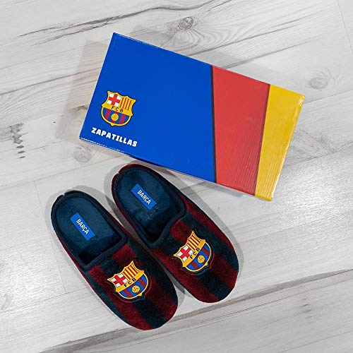 Zapatillas Oficiales FC Barcelona Clásicas Zapatillas de Estar por casa Hombre Invierno Otoño - 44.5 EU