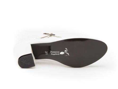 Zapatos Flamenca Para Niña y Mujer, Mod. 302, Calzado Made In Spain (27, Blanco)