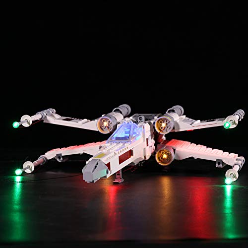 ZCXX Juego de luces LED compatibles con Lego 75301 Luke Skywalkers X-Wing Fighter, sin set Lego