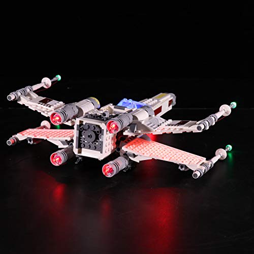 ZCXX Juego de luces LED compatibles con Lego 75301 Luke Skywalkers X-Wing Fighter, sin set Lego