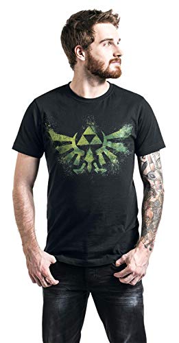 Zelda Green Logo Camiseta, Multicolor (Multicolor 607810m), X-Large para Hombre