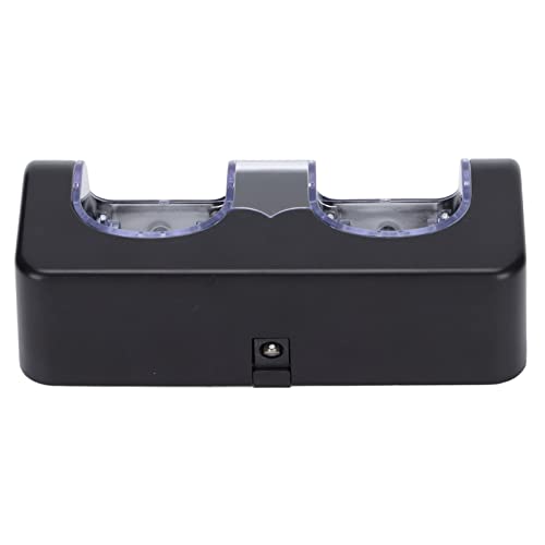 Zhat Estación de Carga Dual, Estación de Carga con Soporte Portátil para el Control Remoto del Juego Wii(Negro)