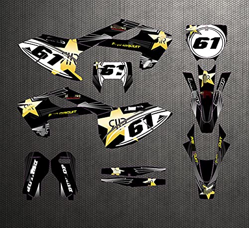Zhbqcmou CH0331F4 Calcomanías de motocicleta 3M modificadas para requisitos particulares Pegatinas Gráficos Gráficos Kit de decancia gráfica para Husqvarna TC FC TX FX FS 2016-2018 Te FE 2017-2019 HNZ