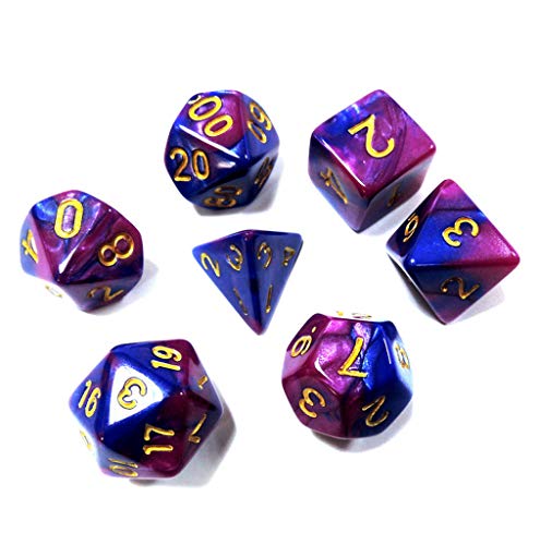 ZHINTE Dados 5 x 7-Die Series Dos Colores DND RPG Juegos de Mesa Dados con Bolsas Gratis