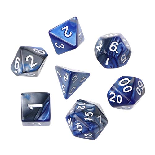 ZHINTE Dados 5 x 7-Die Series Dos Colores DND RPG Juegos de Mesa Dados con Bolsas Gratis