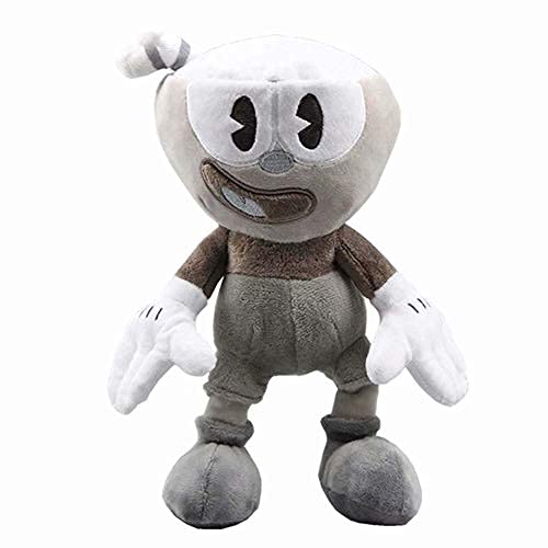 zhouhua71 Peluche Cuphead,Juego Cuphead de Peluche de Juguete Mugman Sra. Chalice Ghost King Dice Cagney Carnation Cuphead muñecos de Peluche Juguetes para niños Regalos Blackwhite