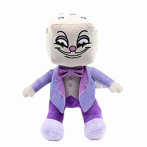 zhouhua71 Peluche Cuphead,Juego Cuphead de Peluche de Juguete Mugman Sra. Chalice Ghost King Dice Cagney Carnation Cuphead muñecos de Peluche Juguetes para niños Regalos KingDice