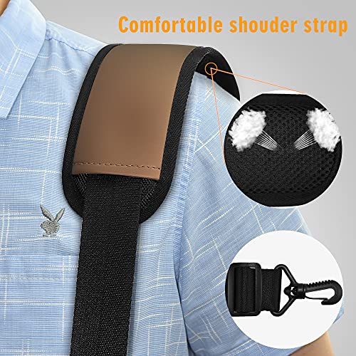 ZINZ Delgado y Expandible 15 15,6 16 Pulgadas Bolsa de Hombro para Portátil, Bolsa de Negocios Antirrobo Impermeable Maletín Bandolera con Cinturón de Carro, (7 L-15.34 L) -Negro