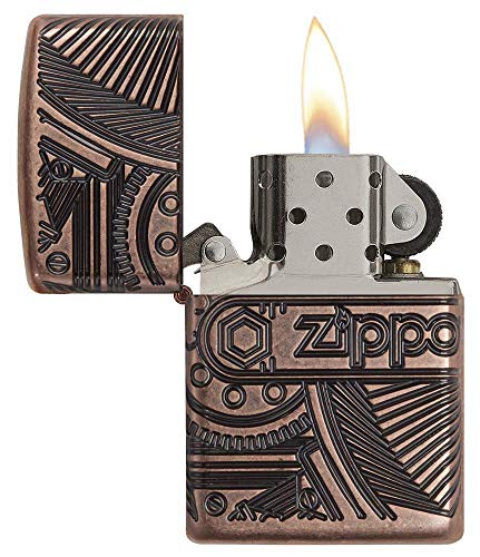 Zippo Gears Regular Briquet, Unisex, Armor Antique Copper, M