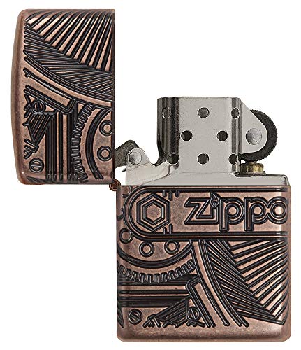 Zippo Gears Regular Briquet, Unisex, Armor Antique Copper, M