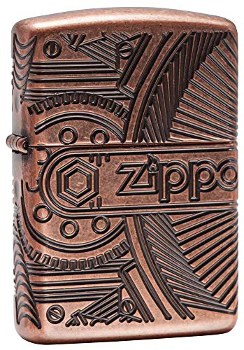 Zippo Gears Regular Briquet, Unisex, Armor Antique Copper, M