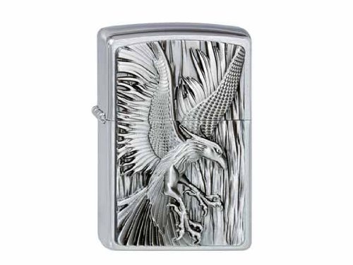 Zippo Mechero, Phoenix on Fire, 3-D Emblema, Cromo
