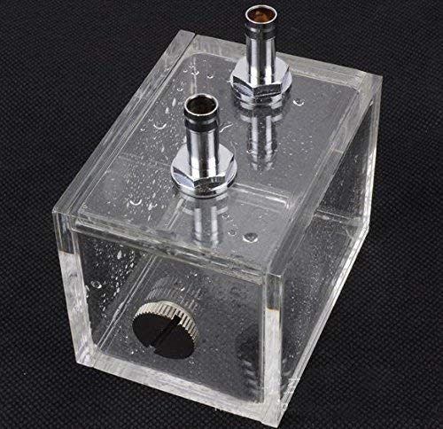 ZJchao 200ml pc tanque de enfriamiento de agua acrílico, tanque enfriador de agua, tanque enfriado por agua pc cpu bloque de agua sistema de enfriamiento del tanque de agua pc enfriador de líquido