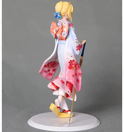 ZJIEX Destiny/Stay Night Kimono Saber Figura de PVC - escrupto Muy detallado - Alto 2 5 cm - Equipado con Armas (no versión Original)