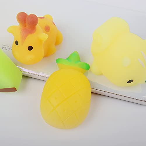 ZoneYan 29 Piezas Mochi Squishy Toys, Kawaii Squishy, Squishies de Animales Y Fruta, Squishy Animales Kawaii, Mini Kawaii Suave, Juguete Divertido, para Niños y Adultos, Adornos, Estilos aleatorios