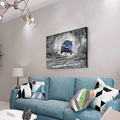 ZRCY JDM - Póster de coche de Rally Car Colin Mcrae en lienzo para oficina, familia, dormitorio, decoración de pared, 20 x 30 cm
