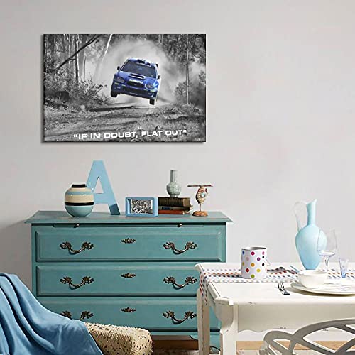 ZRCY JDM - Póster de coche de Rally Car Colin Mcrae en lienzo para oficina, familia, dormitorio, decoración de pared, 20 x 30 cm