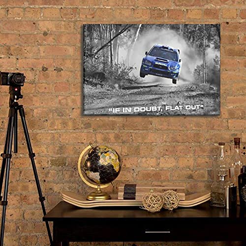 ZRCY JDM - Póster de coche de Rally Car Colin Mcrae en lienzo para oficina, familia, dormitorio, decoración de pared, 20 x 30 cm