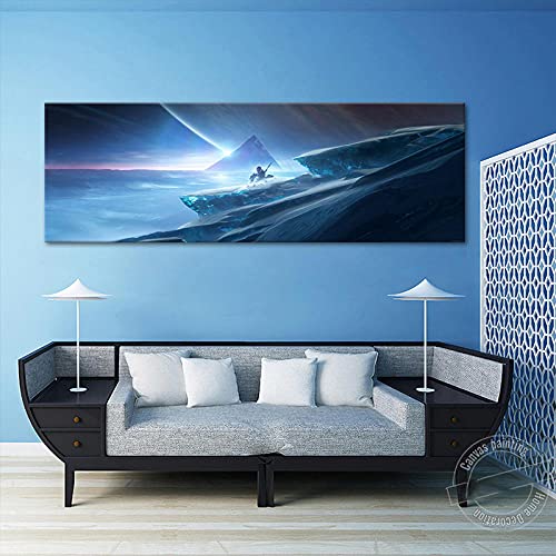zuomo Destiny 2 más allá de la luz sin Marco Juego póster impresión Lienzo Pintura Obra de Arte Cuadro de Pared para decoración de Sala de Estar 50x150cm