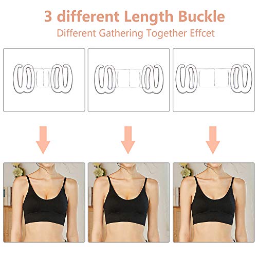ZWOOS Sujetador Invisible Adhesivo Push Up Silicona, 2 Pares Bra Sujetador Tape Sexy Strapless Impermeable Respirable Reutilizable Cómodo A/B