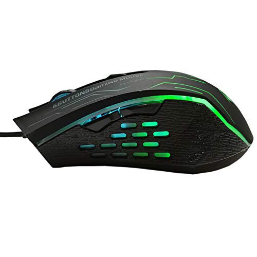 Zxb-shop Silent Click USB Wired Gaming Mouse 6 Botones 3200 L (Color : Only 1 Mouse)