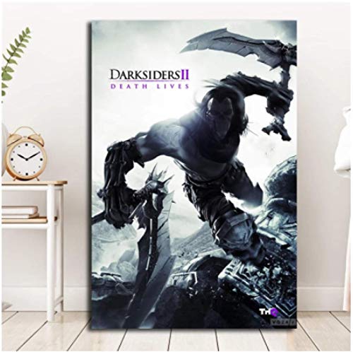 ZYHSB Darksiders 2 Death Lives Lienzo Carteles Pintura Cuadro Moderno Decoración del Hogar Pk146Wa 40X60Cm Sin Marco