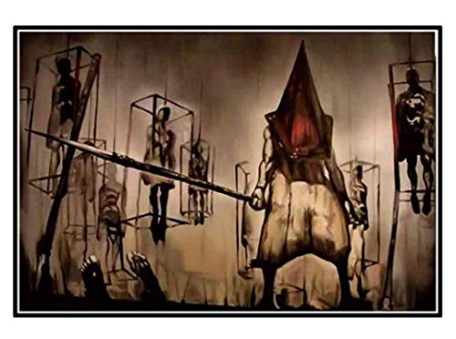 ZYHSB Silent Hill - Dark Evil Head Homecoming TV Game Art Posters Pintura Sala De Estar Decoración del Hogar Kz474Xc 40X60Cm Sin Marco