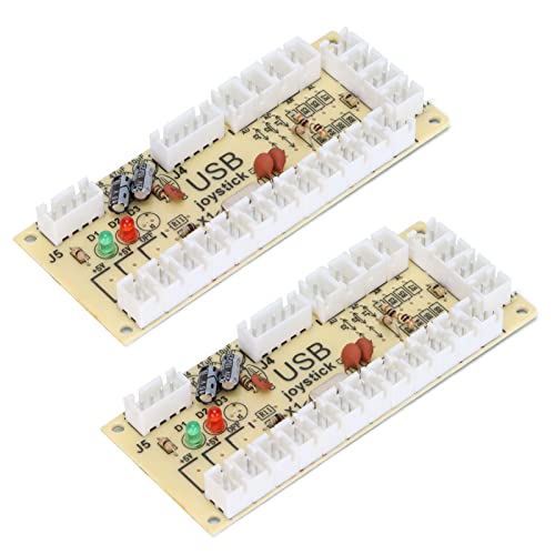 01 Codificador de Arcade, Codificador de Consola de Juegos LED Parpadeante para Retro para PC para MAME(QM070913 (Doble))