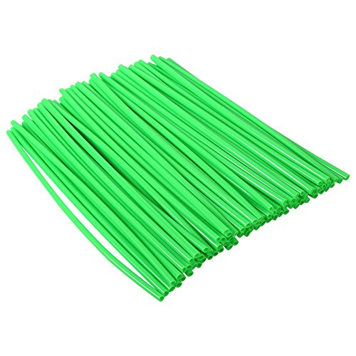1 Juego 72 fundas para radios de motocicleta, fundas universales para radios de motocross, Skins para proteger las llantas de rueda y radios para las ruedas de todoterreno(verde)