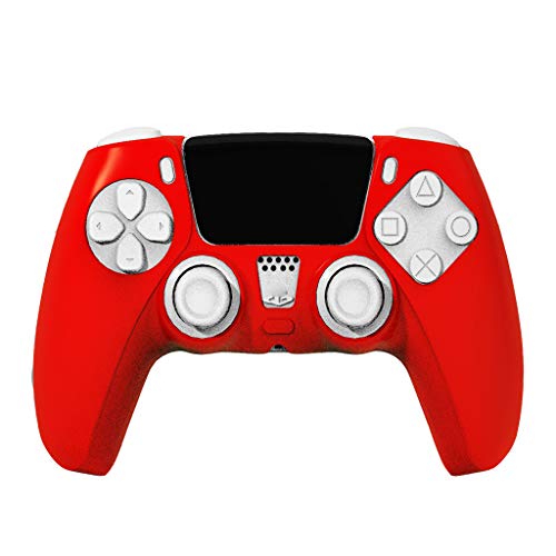 1 paquete de funda de silicona de color sólido para PS-5 cubierta de controlador pieles, a prueba de polvo cubierta protectora de la piel Joystick pulgar Stick Grips antideslizante tapa