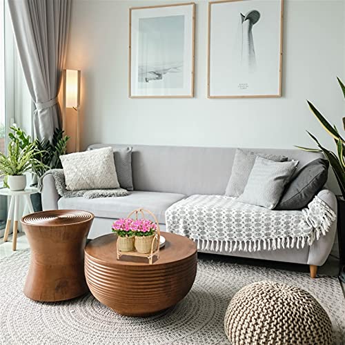 1 PC Cesta de flores de bambú de tejido a mano Ratán de flores tejidas de la pared de la pared colgante de la canasta de la canasta de la caja de la canasta for la tienda de la pared for el hogar