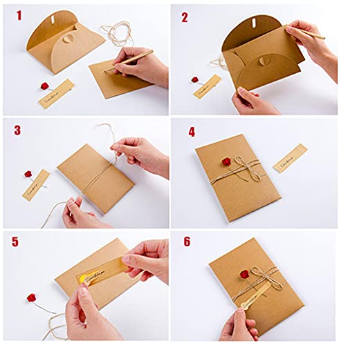 10 Tarjeta Kraft Felicitacion Cumpleaños Bebe Regalo Sobres Navidad Boda