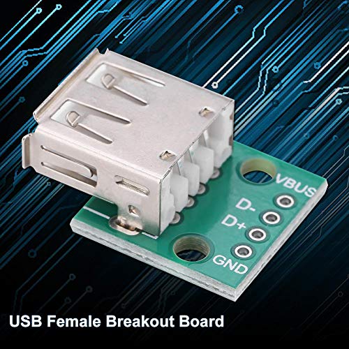 10pcs Placa de Conexión USB Tipo A Hembra Junta Breakout 2.54mm Adaptador de Pitch Conector Dip