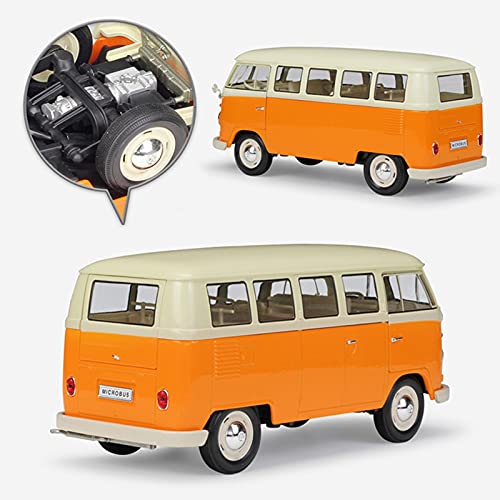 1:18 para Volkswagen T1 1963 Diecast Scale High Simulator Retro Car Model Car Bus Metal Alloy Toy Car para Niños Colección De Regalos (Color : 2)