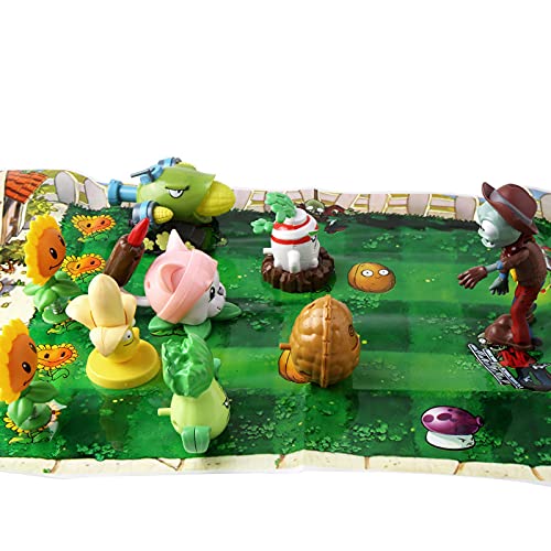 11Pcs / Set Plantas genuino contra los regalos del zombi 2 catapulta juguetes de goma suave animado Figura mesa juego de batallas Modelo muñecas de los niños