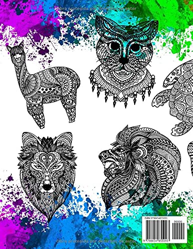 150 Animales - Mandalas para Adultos y los Ninos: Libro para colorear xxl - Perfecto para aliviar el estrés y relajarse - súper detallado y rico en contrastes