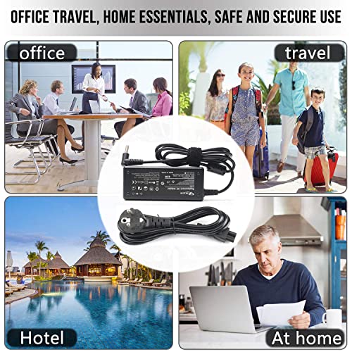 19.5V 3.33A 65W Cargador de Adaptador de Corriente alterna de Repuesto para PC portátil HP Chromebook 14 Series, PC portátil HP Pavilion Serie 15, Ajuste PA-1650-32HE 709985-001 710412-001