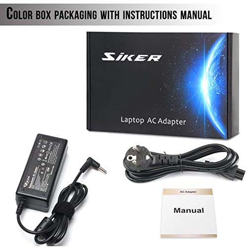 19.5V 3.33A 65W Cargador de Adaptador de Corriente alterna de Repuesto para PC portátil HP Chromebook 14 Series, PC portátil HP Pavilion Serie 15, Ajuste PA-1650-32HE 709985-001 710412-001