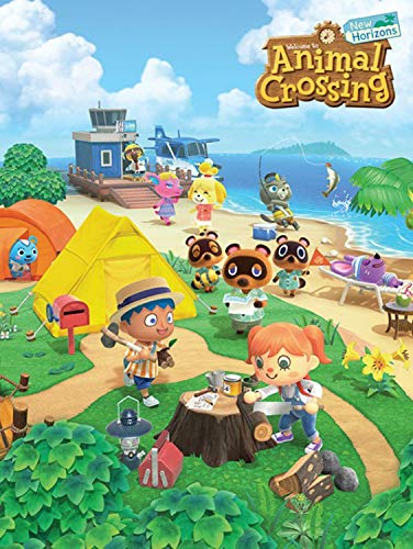 1art1 Animal Crossing - New Horizons Island Life Cuadro, Lienzo Montado sobre Bastidor (80 x 60cm)