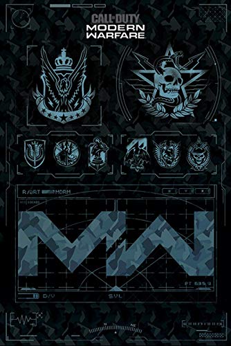 1art1 Call of Duty Póster (91x61 cm) Modern Warfare Fractions Y 1 Lote De 2 Varillas Transparentes