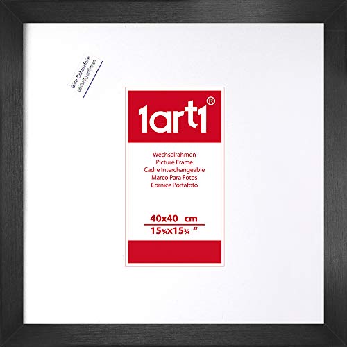 1art1 Johan Christian Clausen Dahl Póster Impresión Artística con Marco (Madera DM) - Paisaje con Piedras Megalíticas, 1839 (40 x 40cm)