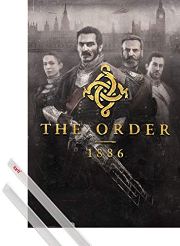 1art1 The Order 1886 Póster (91x61 cm) Key Art Y 1 Lote De 2 Varillas Transparentes