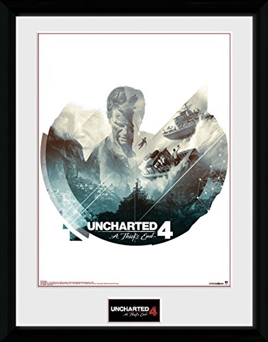 1art1 Uncharted - 4, Boats Póster De Colección Enmarcado (40 x 30cm)